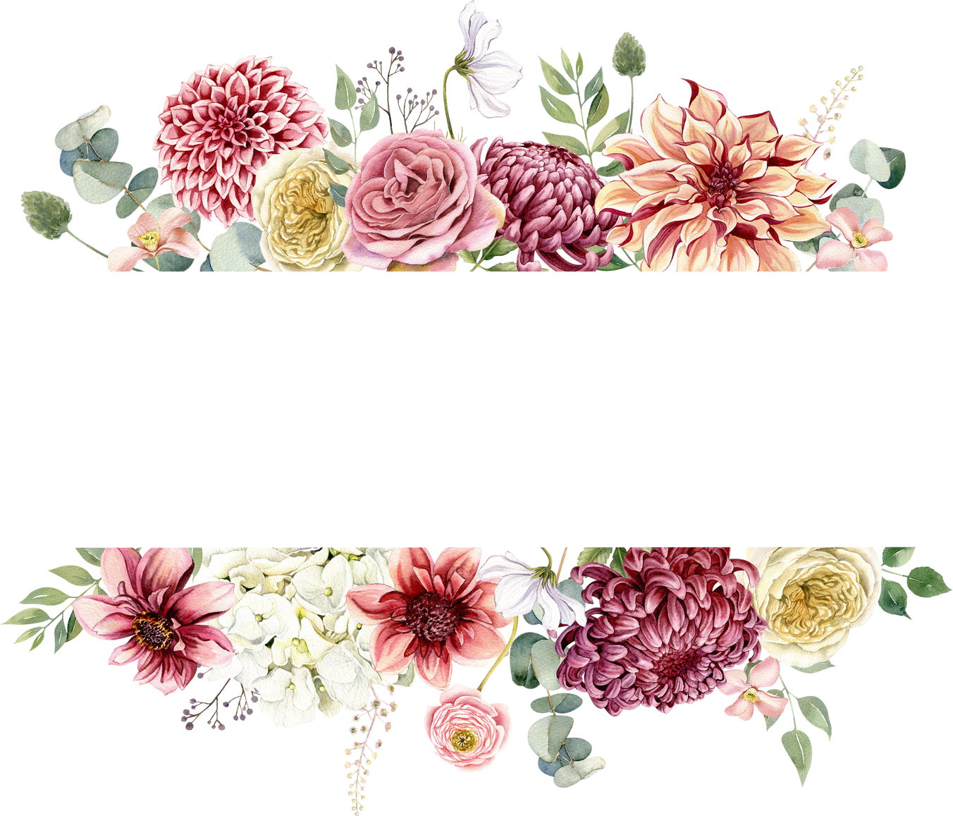 design watercolor floral frame